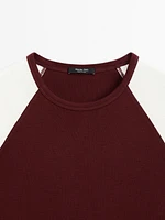 Ribbed cotton tank top