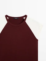 Ribbed cotton tank top