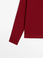 T-shirt slim fit à manches longues en coton