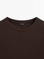 Slim-fit cotton T-shirt with long sleeves