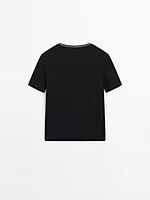 Ribbed short sleeve T-shirt