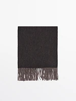 100% wool double-faced scarf