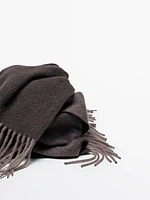 100% wool double-faced scarf