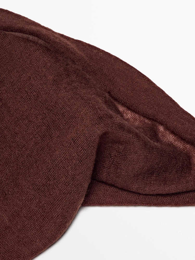 100% cashmere knit scarf