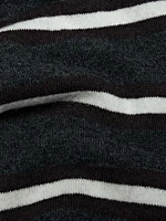 Thin striped wool blend scarf