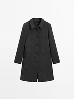 Long wool blend coat