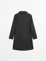 Long wool blend coat