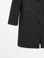 Long wool blend coat