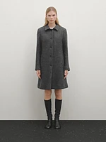 Long wool blend coat