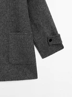 Manteau mi-long en laine mélangée