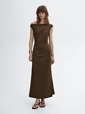 Robe longue asymétrique