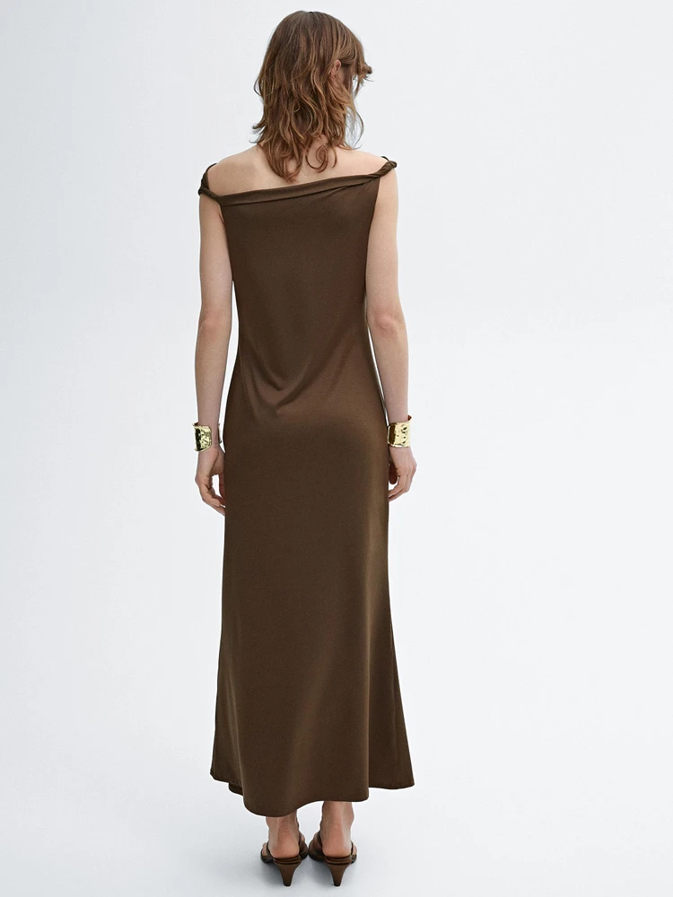 Robe longue asymétrique