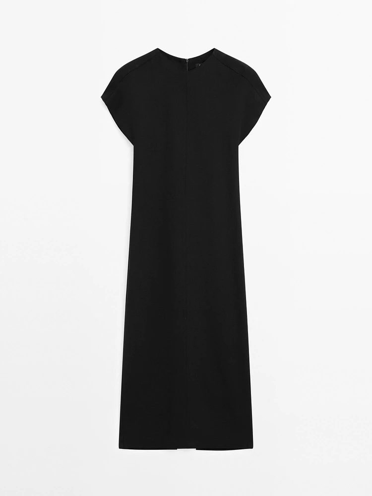 Crepe midi dress