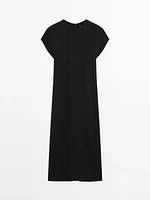 Crepe midi dress