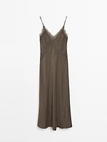 Satin camisole midi dress