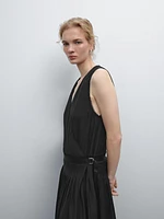 Robe midi plissée