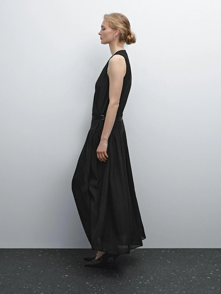 Robe midi plissée