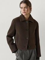 Short wool blend jacket