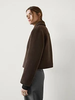 Short wool blend jacket