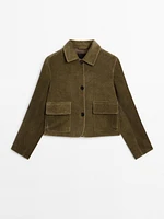 100% cotton velvet jacket