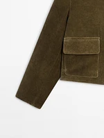 100% cotton velvet jacket