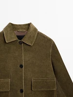 100% cotton velvet jacket
