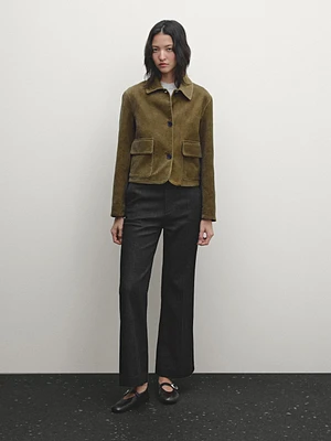 100% cotton velvet jacket