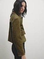 100% cotton velvet jacket