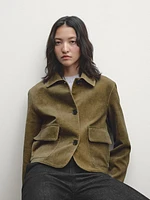 100% cotton velvet jacket