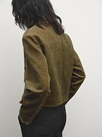 100% cotton velvet jacket