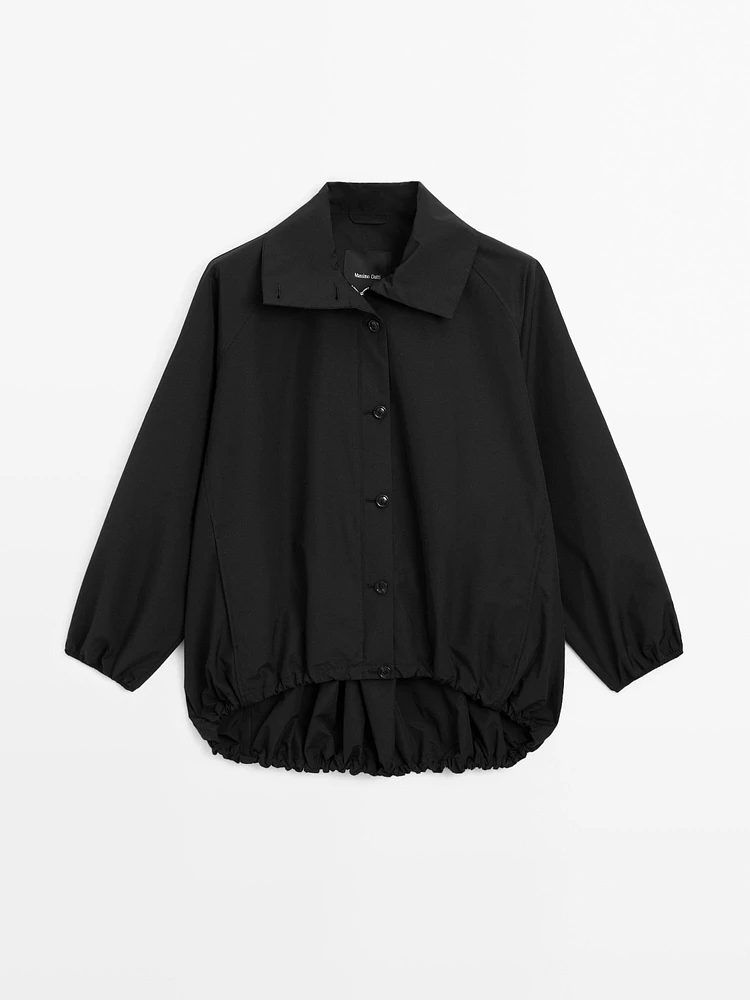 Cotton blend puff parka