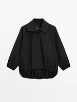 Cotton blend puff parka