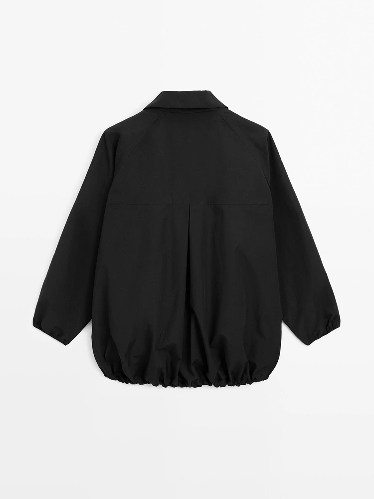 Cotton blend puff parka