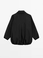 Cotton blend puff parka
