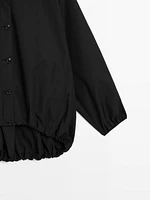 Cotton blend puff parka