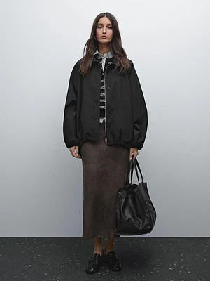 Cotton blend puff parka