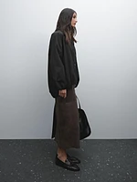 Cotton blend puff parka