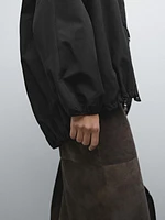Cotton blend puff parka