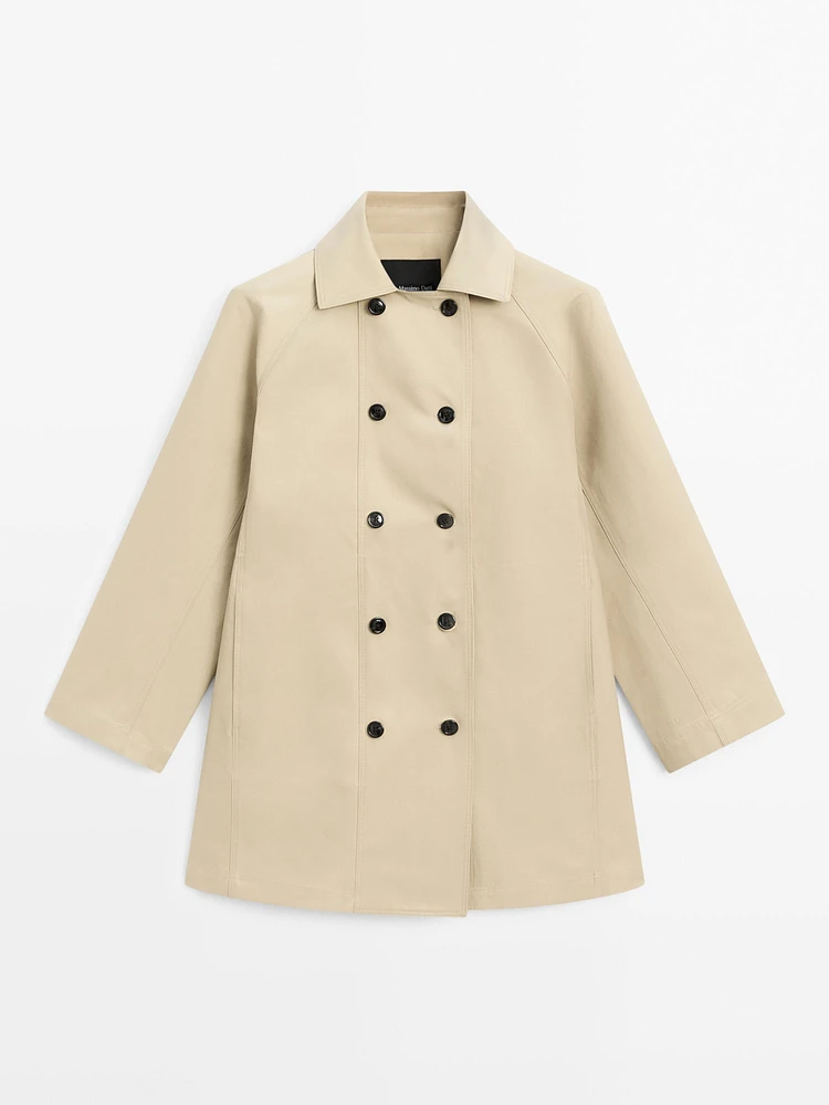 Cotton blend trench coat