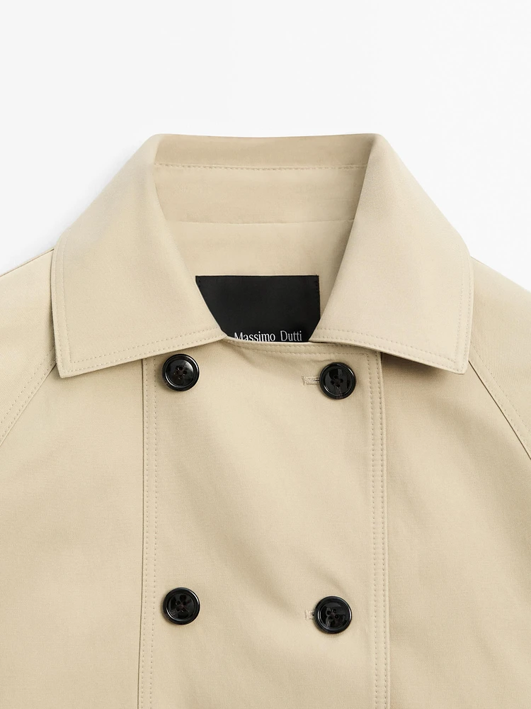 Cotton blend trench coat