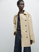 Cotton blend trench coat