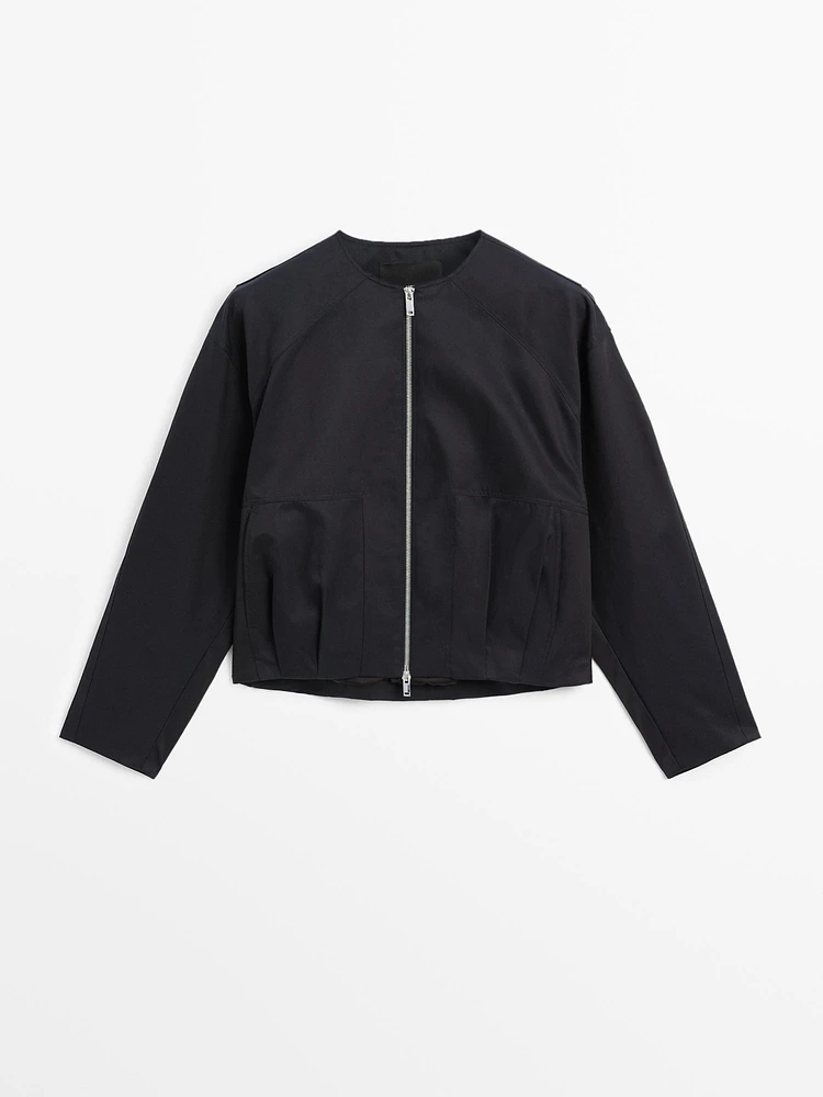 Veste bomber en coton mélangé