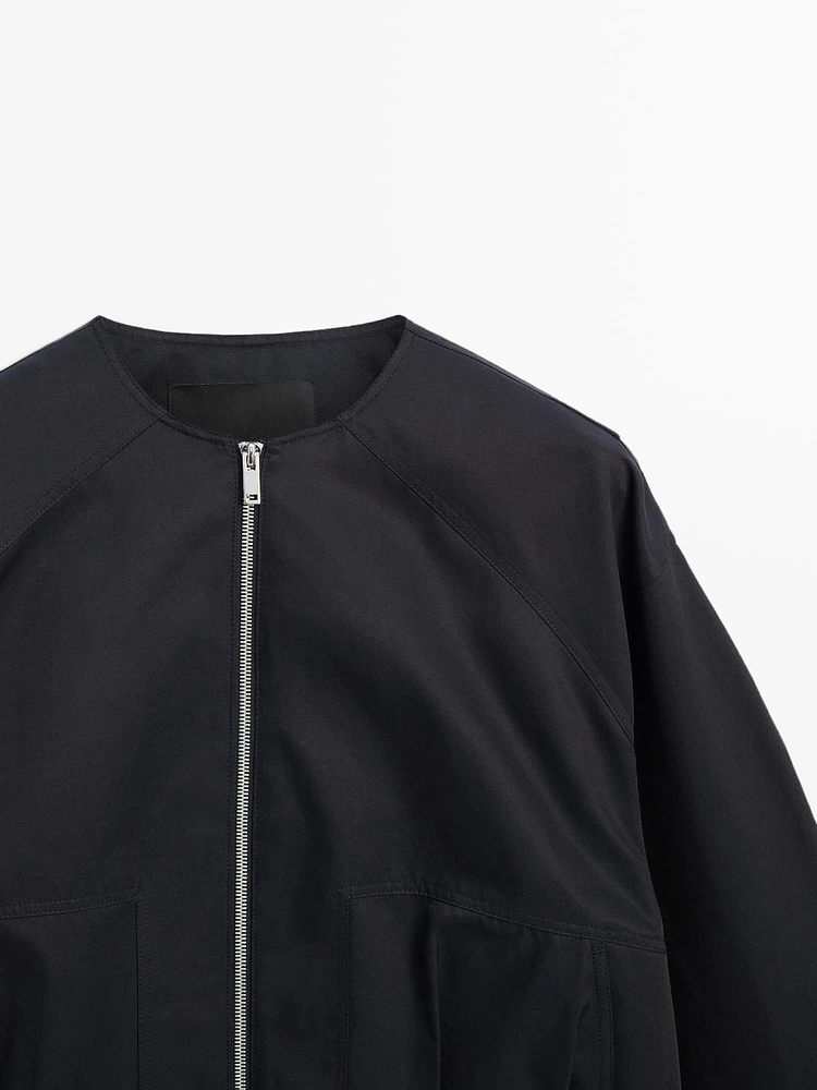 Veste bomber en coton mélangé