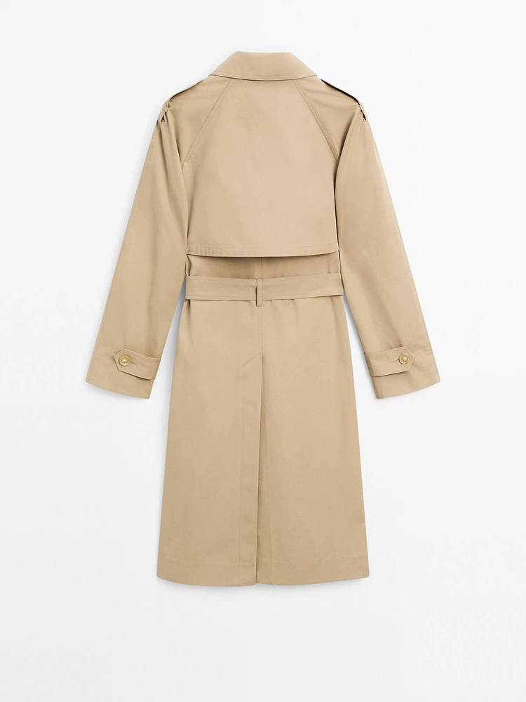 Trench classique 100 % coton