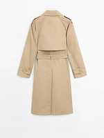 Water repellent classic trench coat