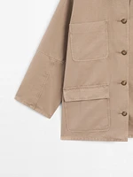 Cotton blend jacket with pocket details