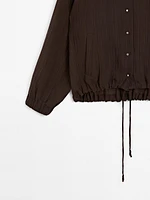 Flowing bomber jacket