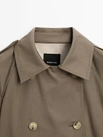 100% cotton trench coat