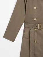 100% cotton trench coat