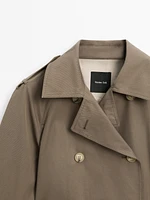 100% cotton trench coat